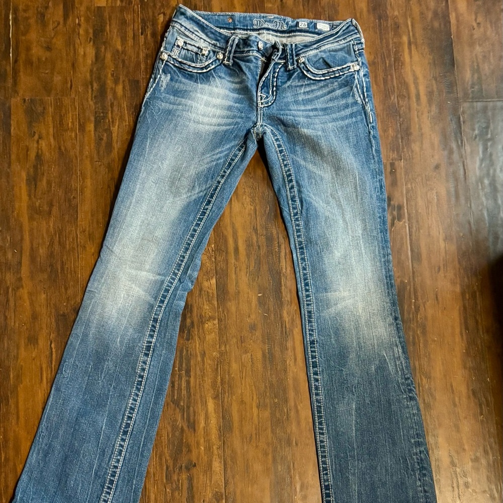 Miss Me Distressed Blue Boot Cut Jeans